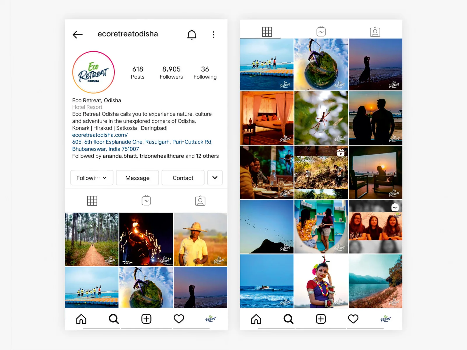 Ecoretreat — travel & tourism branding by Trizone Communications